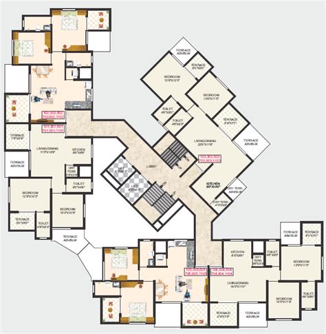 Ace Almighty at Tathawade by Jhamtani Group - Floor Plans, Layout - Dwello