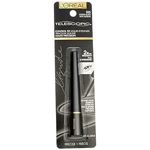 Buy L'Oreal Telescopic Precision Liquid Eyeliner, Carbon Black [835] 0. ...