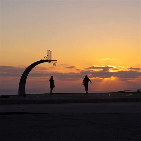 Download wallpaper 2780x2780 silhouettes, basketball hoop, basketball ...
