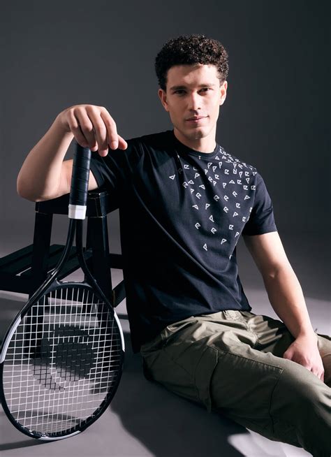 Men Black Letter Print Short Sleeve Stretch T-shirt | Pepe Jeans India