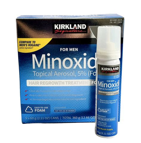 Kirkland 1 Month Supply Minoxidil 5% Foam Hair Regrowth For Men India ...
