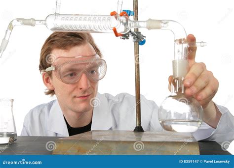 Chemist does experiment stock image. Image of human, measurement - 8359147