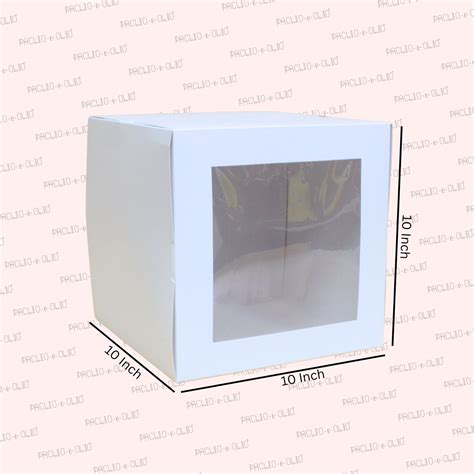 CAKE BOX WITH WINDOW (10x10x5 INCHES) – PACLIO-e-OLIO