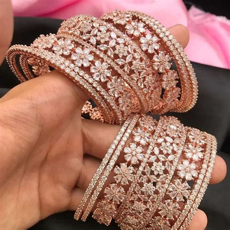 Latest 14 American Diamond Bangles Designs Of The Season | South Indian ...
