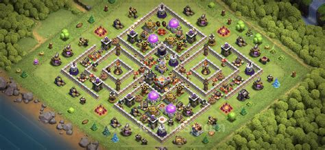 Farming Base TH11 with Link, Anti Air / Electro Dragon, Hybrid - Clash ...