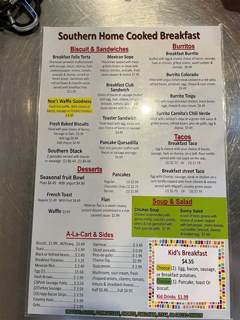 Menu at TACO FELIX 2 restaurant, Southaven