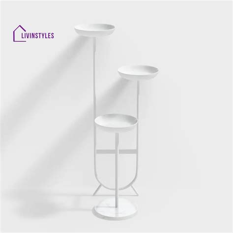 Buy Brooklyn Unique Shaped Metal Plant Stand in White Online In India ...