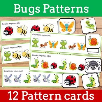 Bugs Patterns for Bugs week, Insect Activities, AB, AAB, ABB, ABC