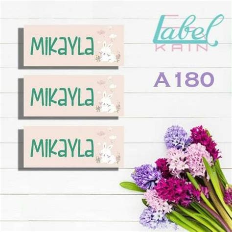 Jual stiker label nama baju anak santri sekolah madrasah pondok ...