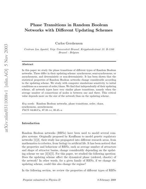 Image result for Random Boolean Networks