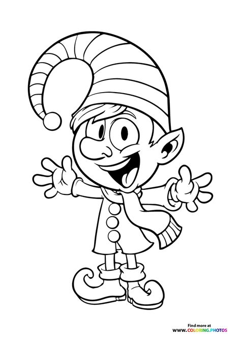 Elves Colouring Pages