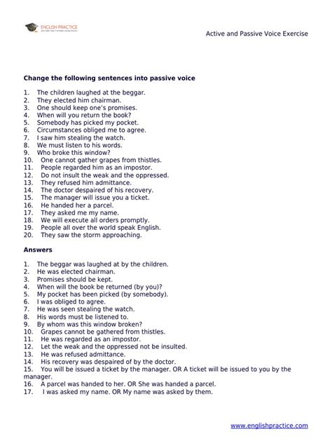 Active Voice Exercise 的图像结果