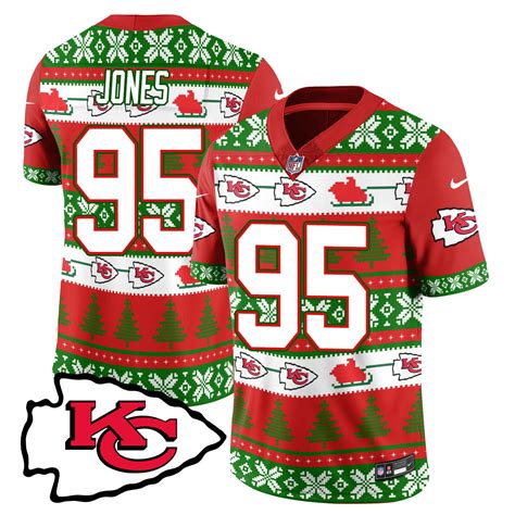 Men’s Chris Jones Kansas City Chiefs 2024 Christmas Vapor Limited Red ...