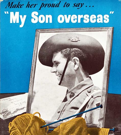 Original Vintage Recruitment Propaganda Poster Join The AIF Son WWII ...