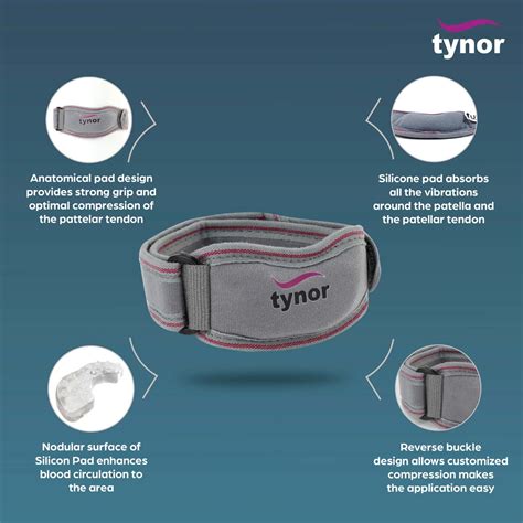 Buy TYNOR PATELLAR SUPPORT, GREY, UNIVERSAL SIZE, 1 UNIT Online & Get ...