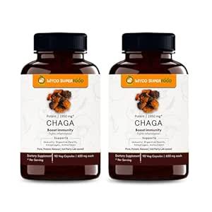MYCO SUPERFȮȮD Birch Chaga Mushroom Capsules| 90 Veg Caps 650 mg Pack ...