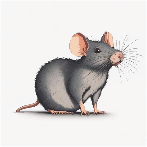 Premium Vector | Rat vector illustration white background