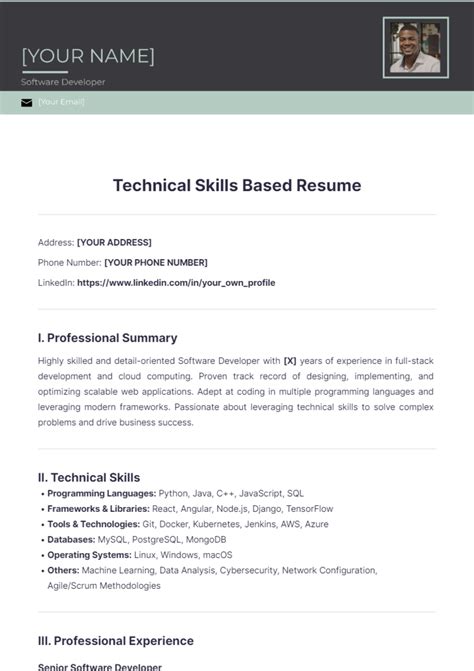 Free Skills Based Resume Templates to Edit Online and Download