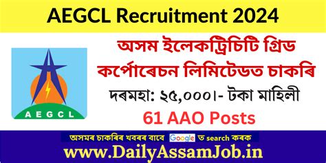 AEGCL Recruitment 2024 - 61 Assistant Accounts Officer Vacancy (Link ...
