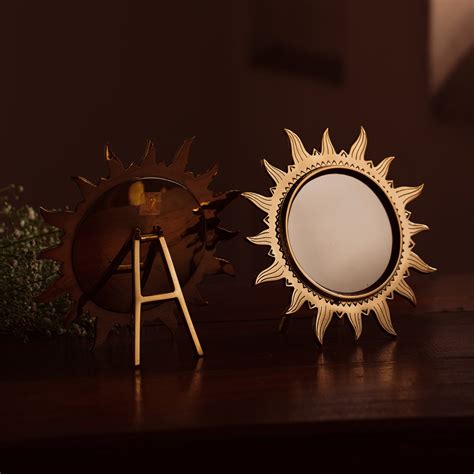 MIHIR | Sun Shaped Aranmula Kannadi | Metal Mirror with Back Stand ...
