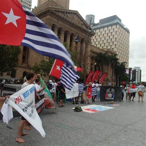 West Papuan Independence Day Flag-raising - Magandjin/Brisbane, King ...