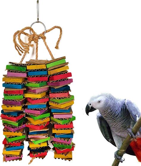 Buy Parrot Toys for Medium Birds, Cardboard Bird Toys African Grey ...