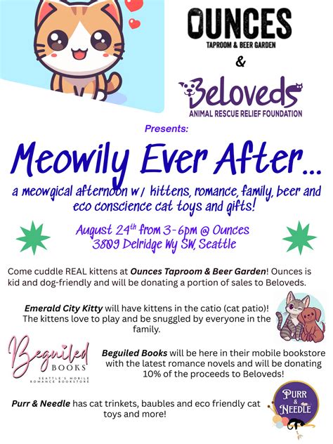 Meowily Ever After: Kittens, Romance, Family, Beer at Ounces in Seattle ...