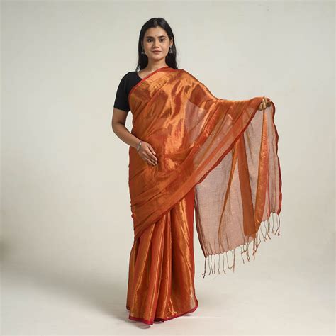 Red Bengal Fine Tissue Zari Saree