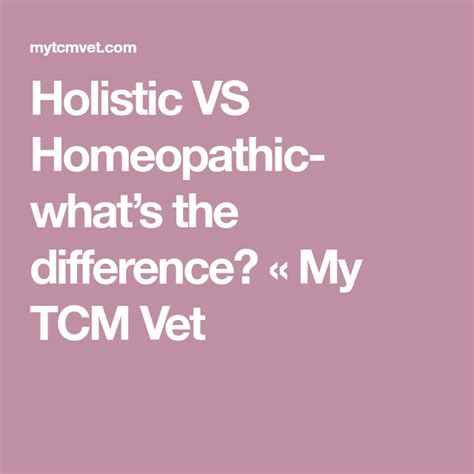homeopathic vs holistic