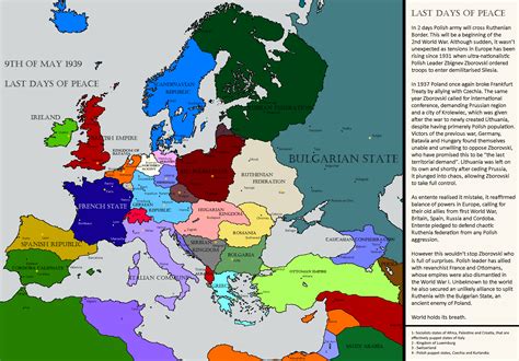 World War 2 Map 1939