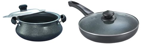 Buy Prestige Omega Select Plus Nonstick Junior Handi with Lid (Black ...