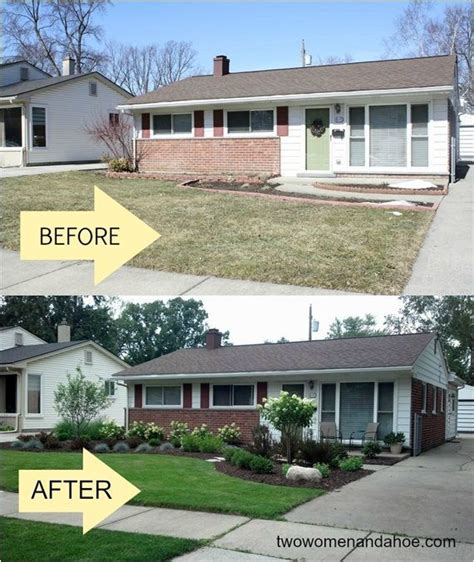ranch house landscaping before and after