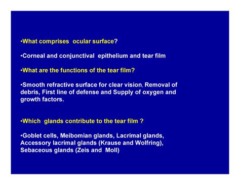 Tear film and corneal epithelium - What comprises ocular surface ...