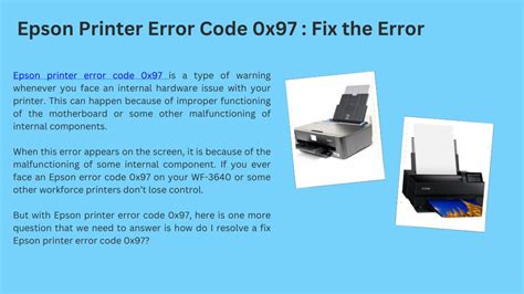 Image result for Epson Printer Ox97 Code