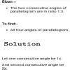 Find the measure of all the four angles of a parallelogram whose ...