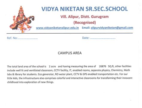 Campus – Vidya Niketan Sr. Sec. School