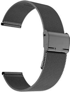 pantan 20mm Black Stainless Steel Double Lock Metal Chain Strap/Band ...