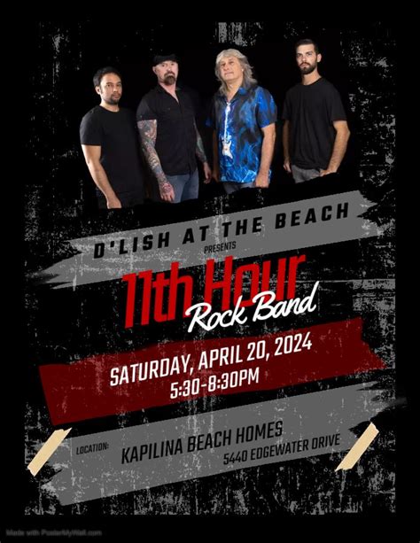 Dlish at the Beach presents 11th Hour, D'lish at the beach, Ewa Beach ...