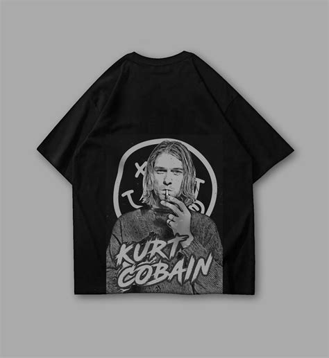 KURT COBAIN Back-Printed Oversized Tshirt – supremacyclothing