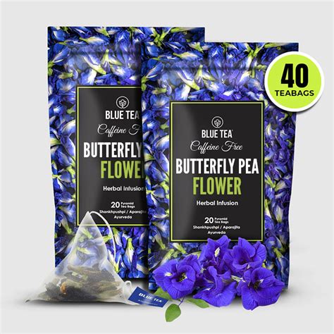 Buy Pack of 2 Butterfly Pea Flower Tea 20 Teabags- Blue Tea – Blue Tea ...