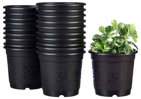 Amazon Brand - Solimo 100% Virgin Plastic Round Nursery Planter Pot ...