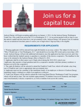 Fillable Online Join us for a capital tour - Jackson Energy Cooperative ...