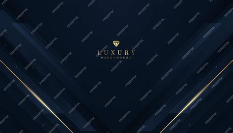 Premium Vector | Luxurious dark blue background with sparkling gold and ...