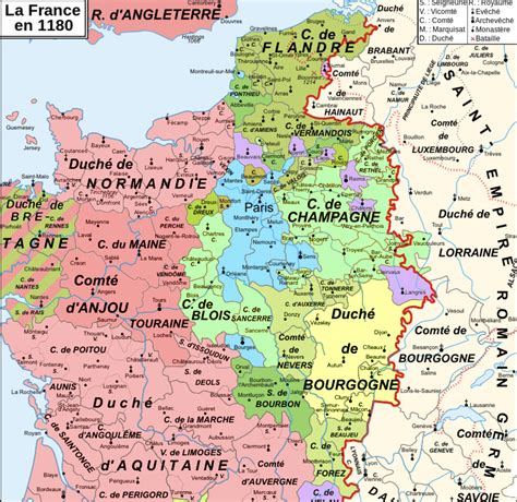 Map of 12th-Century France - World History Encyclopedia