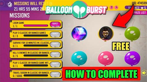 Free Fire Balloon Burst Event: Winning Valuable Prizes Has Been Easier ...
