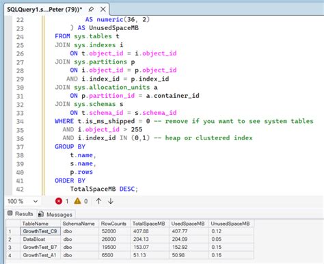 Image result for Visual SQL Table Sizes