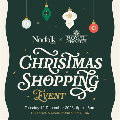 Norfolk magazine exclusive VIP late night shopping event, Royal Arcade ...