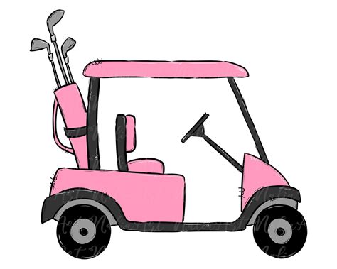 Golf Caddie Pink Golf Cart Sublimation PNG Digital Design Sport - Etsy ...