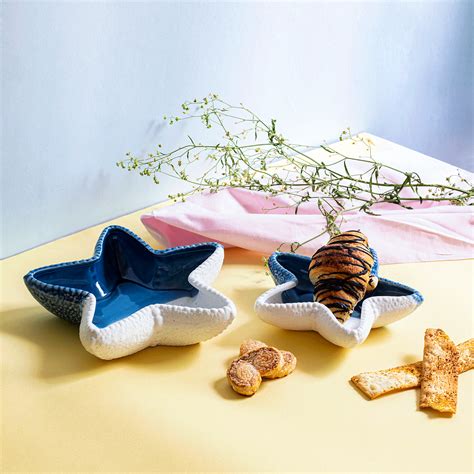 Shop Blue & White Starfish Dish Set of 2 | Dekor Company