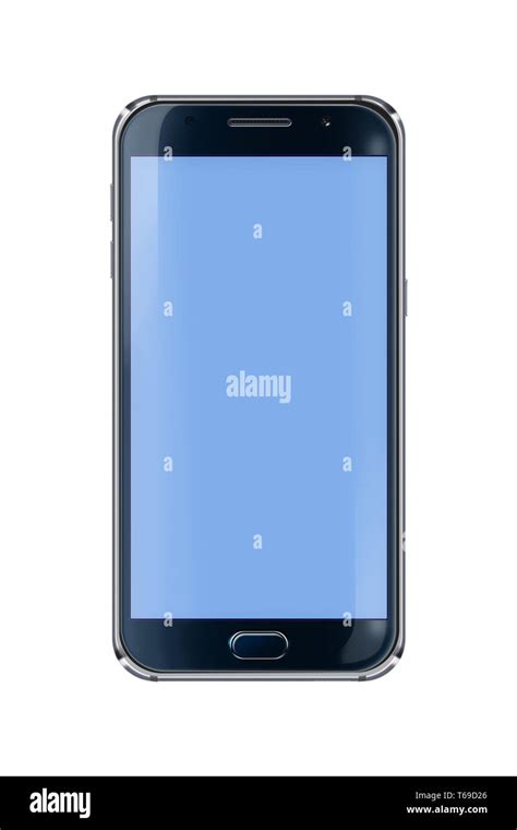 Mobile phone with blue screen Stock Photo - Alamy
